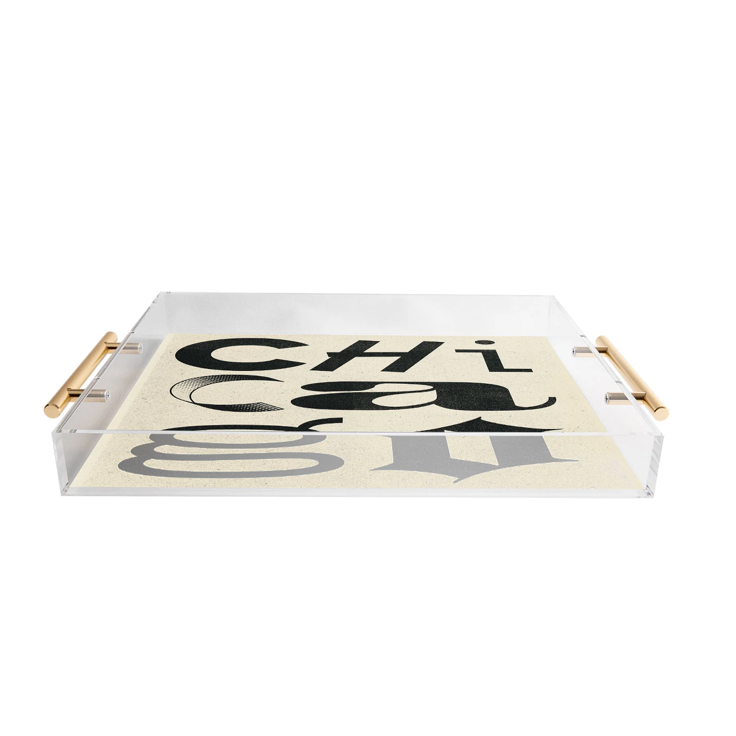 Society6 Design Studio Chicago Found Text Acrylic Tray - Image 4