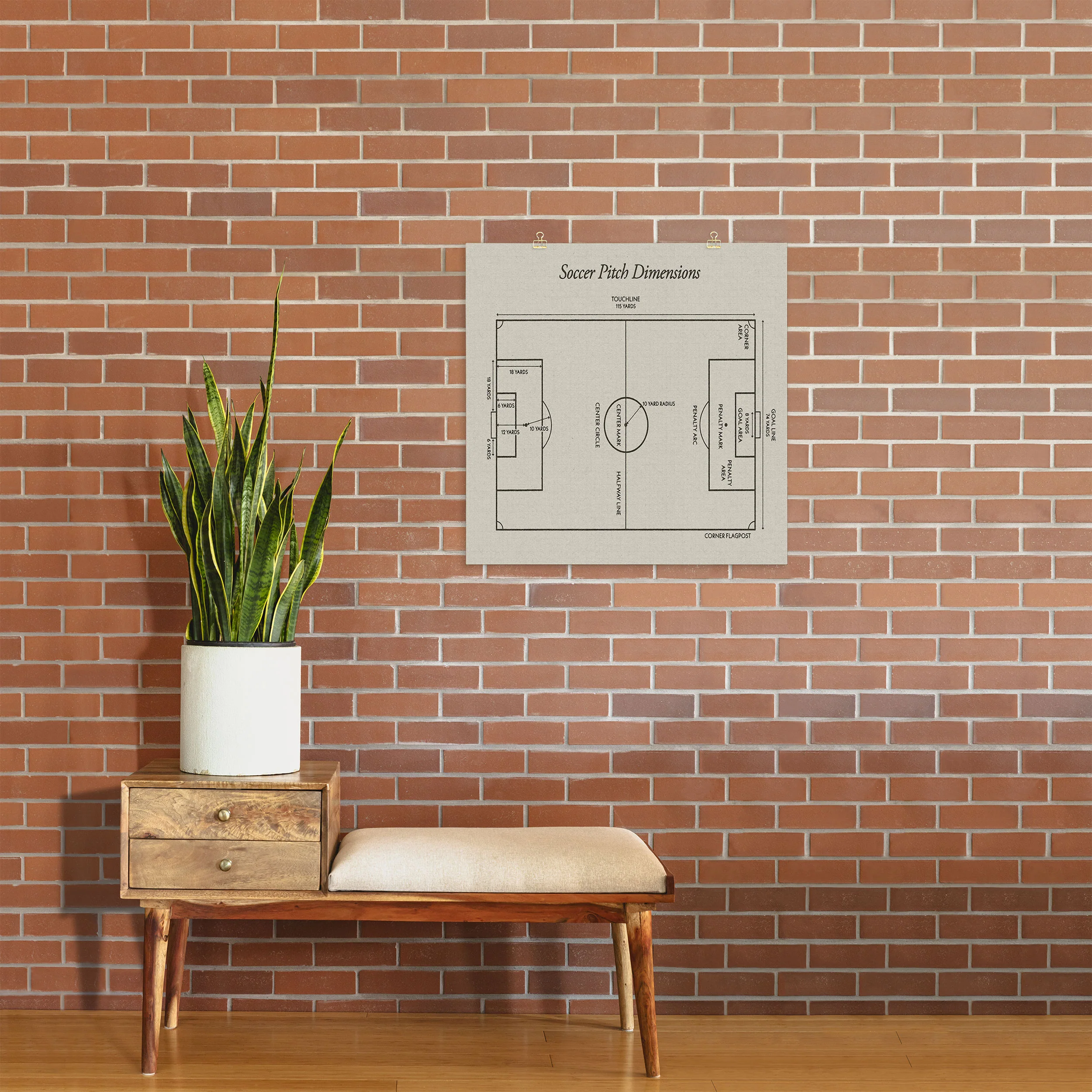 Society6 Design Studio Soccer Pitch Dimensions Art Print - Image 20