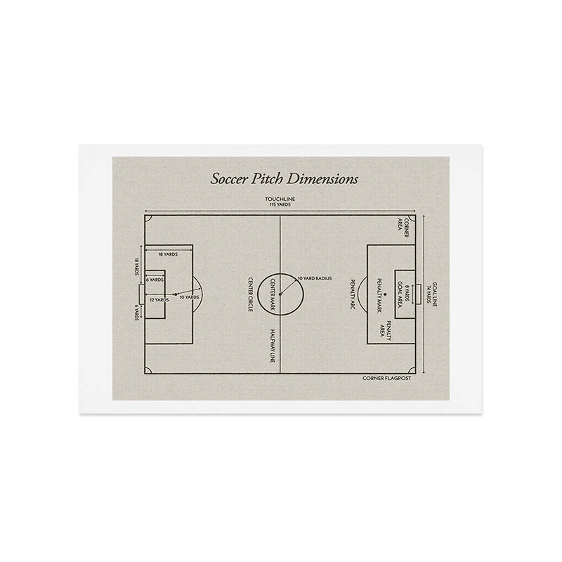 Society6 Design Studio Soccer Pitch Dimensions Art Print - Image 25