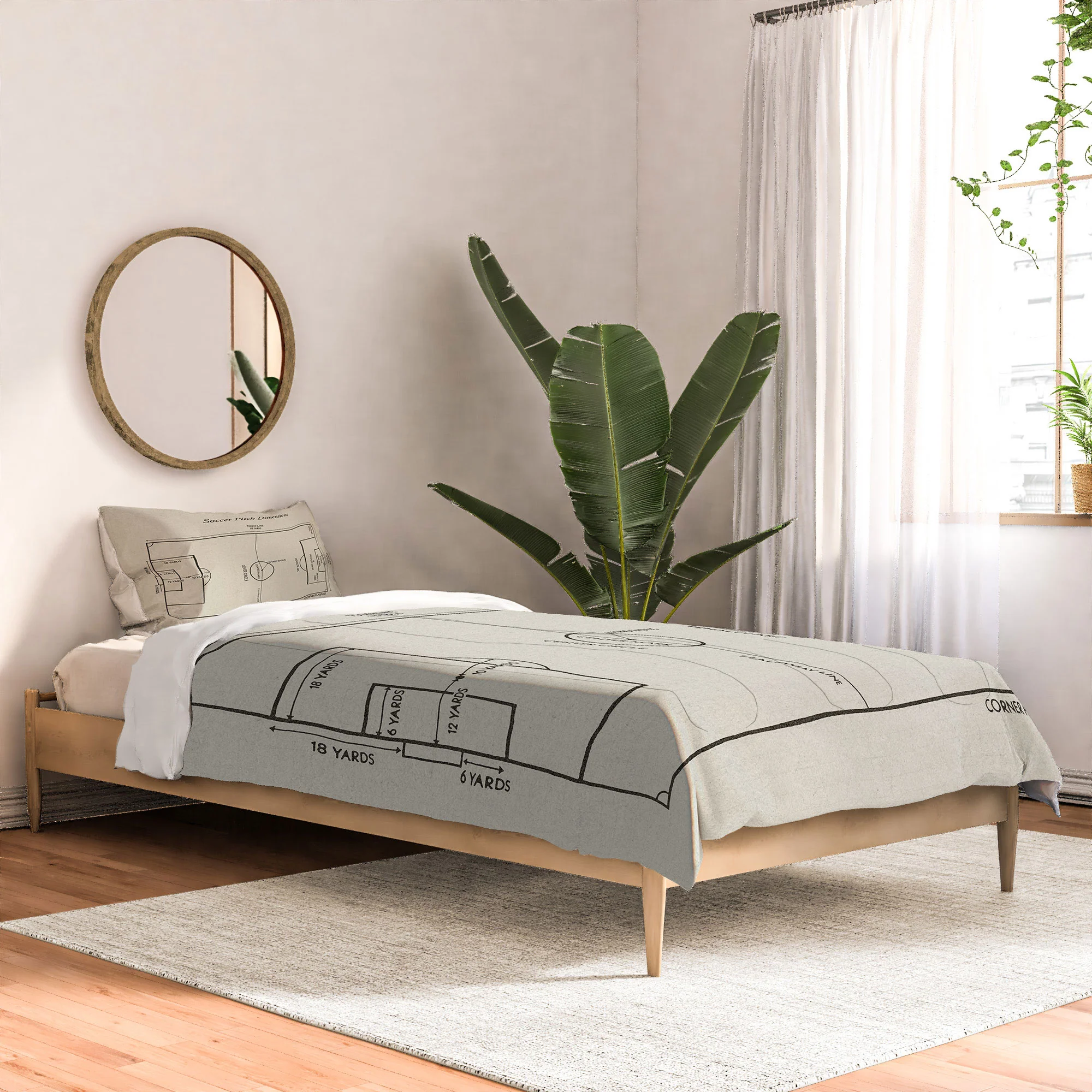 Society6 Design Studio Soccer Pitch Dimensions Comforter - Image 8