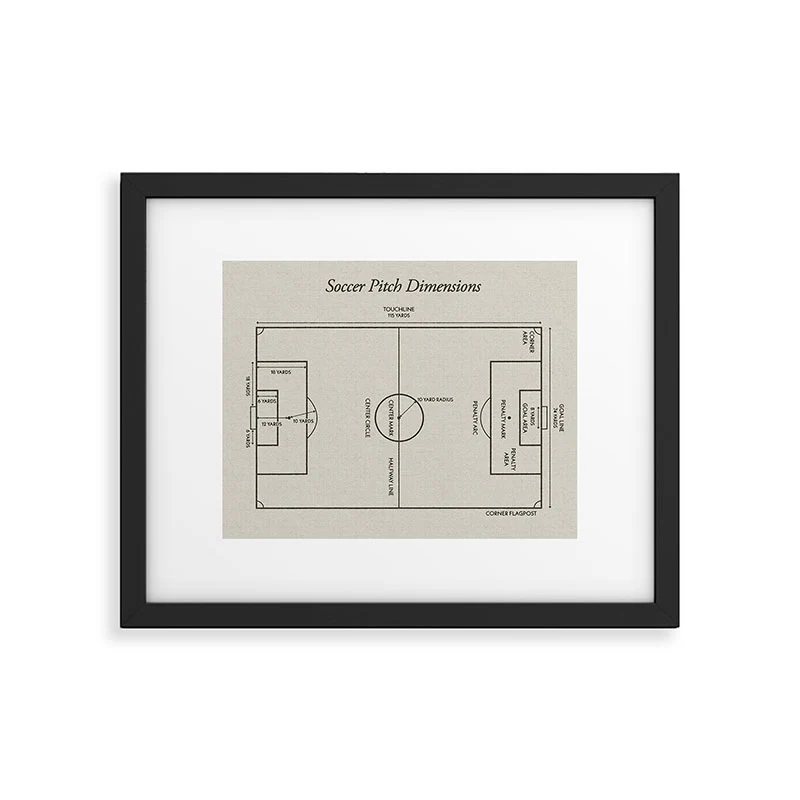 Society6 Design Studio Soccer Pitch Dimensions Framed Art Print - Image 31