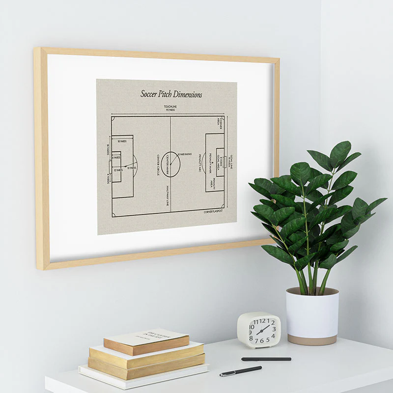 Society6 Design Studio Soccer Pitch Dimensions Recessed Framing Rectangle - Image 30