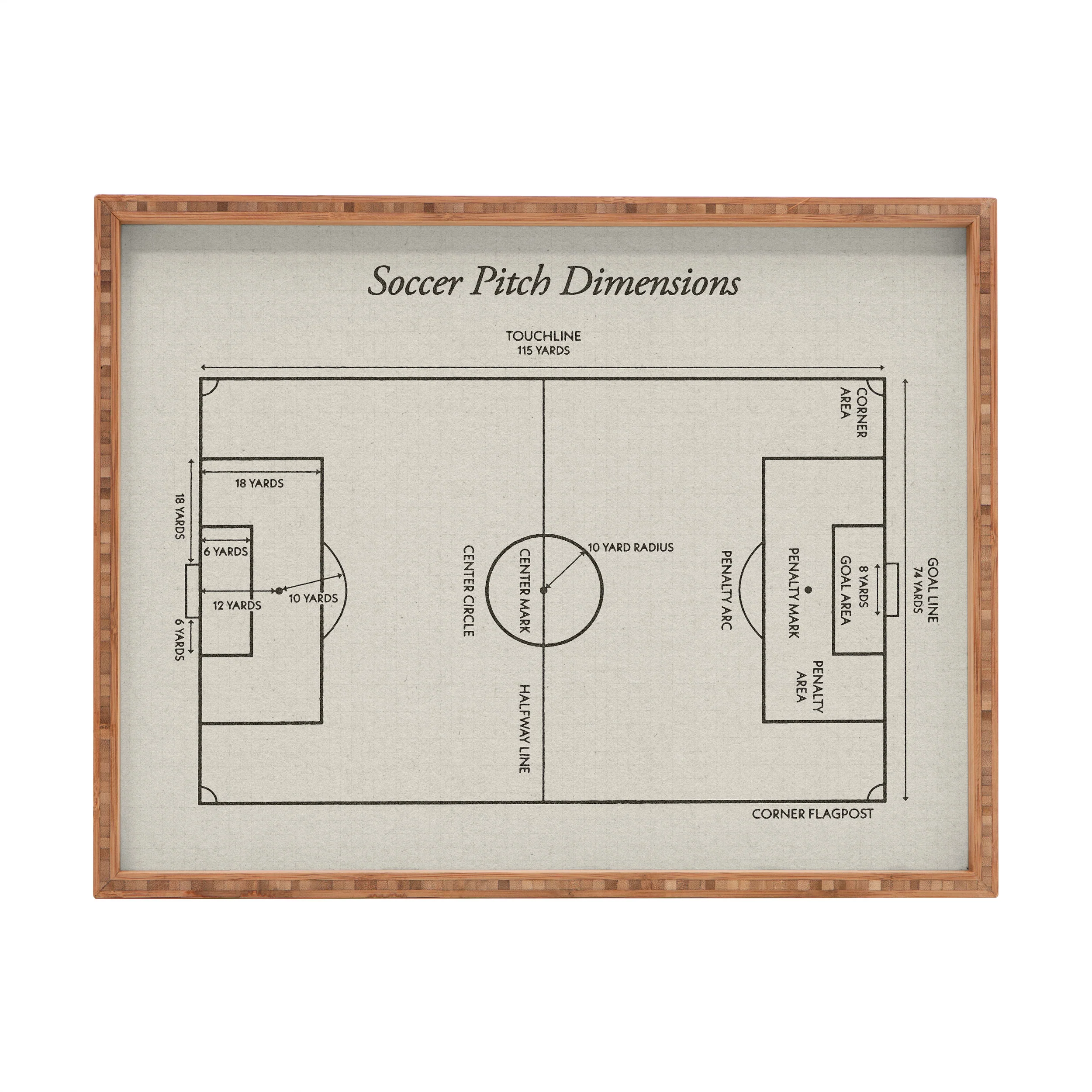 Society6 Design Studio Soccer Pitch Dimensions Rectangular Tray
