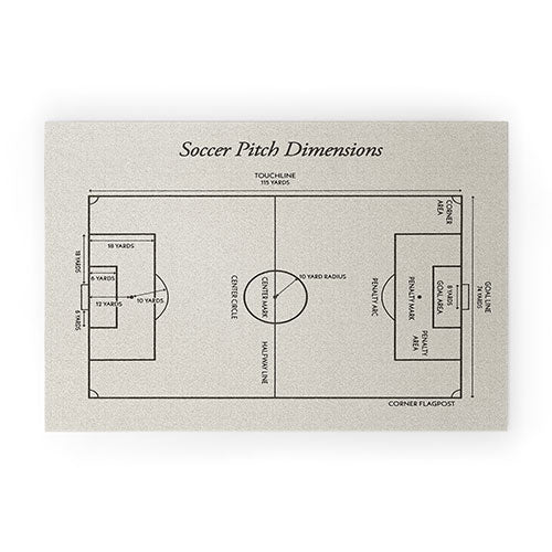 Society6 Design Studio Soccer Pitch Dimensions Welcome Mat