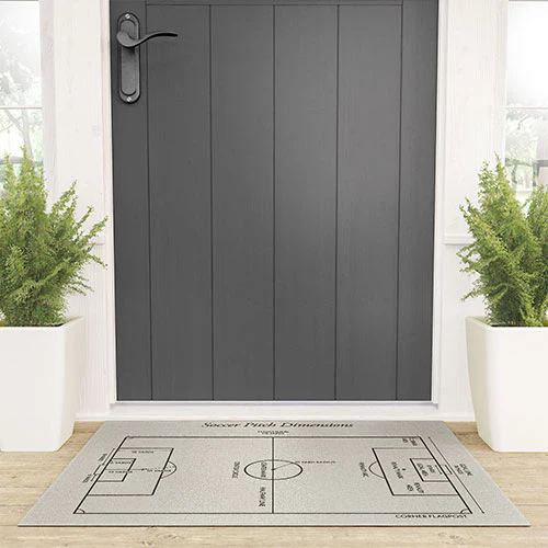 Society6 Design Studio Soccer Pitch Dimensions Welcome Mat - Image 4