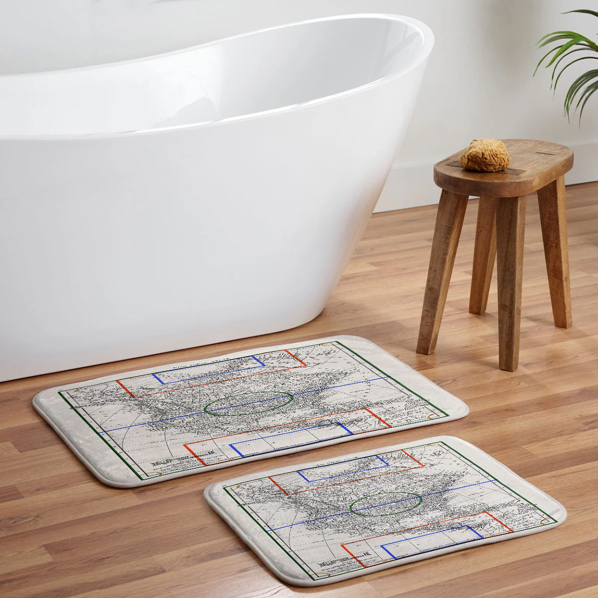 Society6 Design Studio Three Nations One Pitch Memory Foam Bath Mat - Image 5
