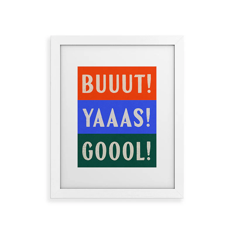 Society6 Design Studio Trilingual Goal Framed Art Print - Image 23