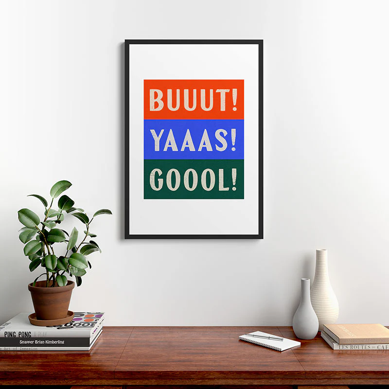 Society6 Design Studio Trilingual Goal Framed Art Print - Image 36