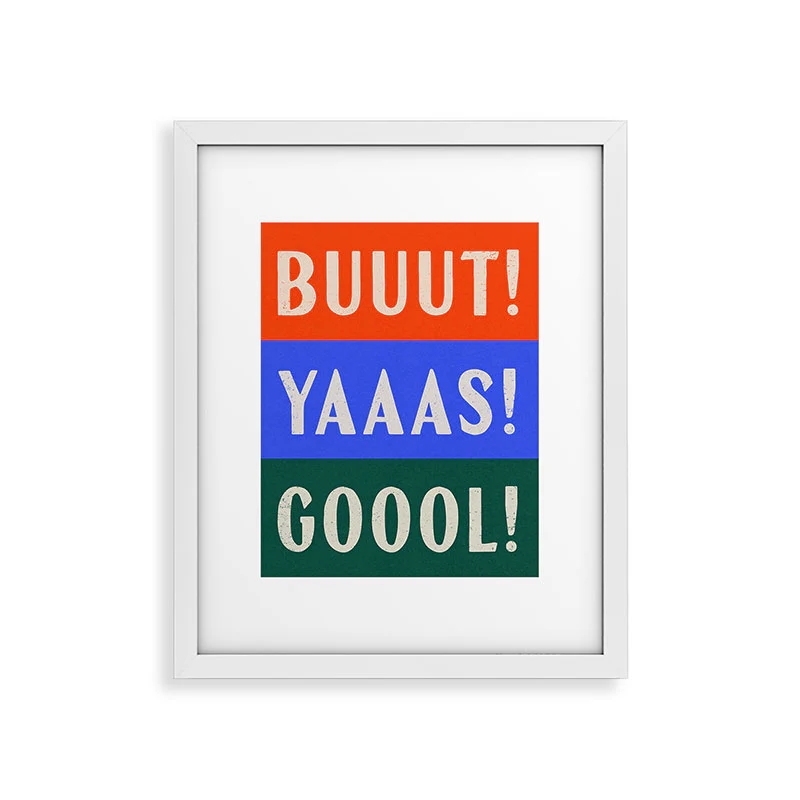 Society6 Design Studio Trilingual Goal Framed Art Print - Image 37