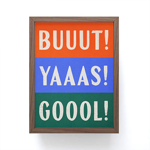 Society6 Design Studio Trilingual Goal Framed Mini Art Print - Image 3
