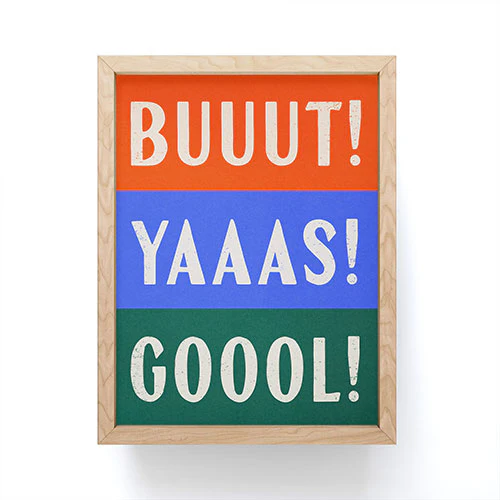 Society6 Design Studio Trilingual Goal Framed Mini Art Print - Image 4