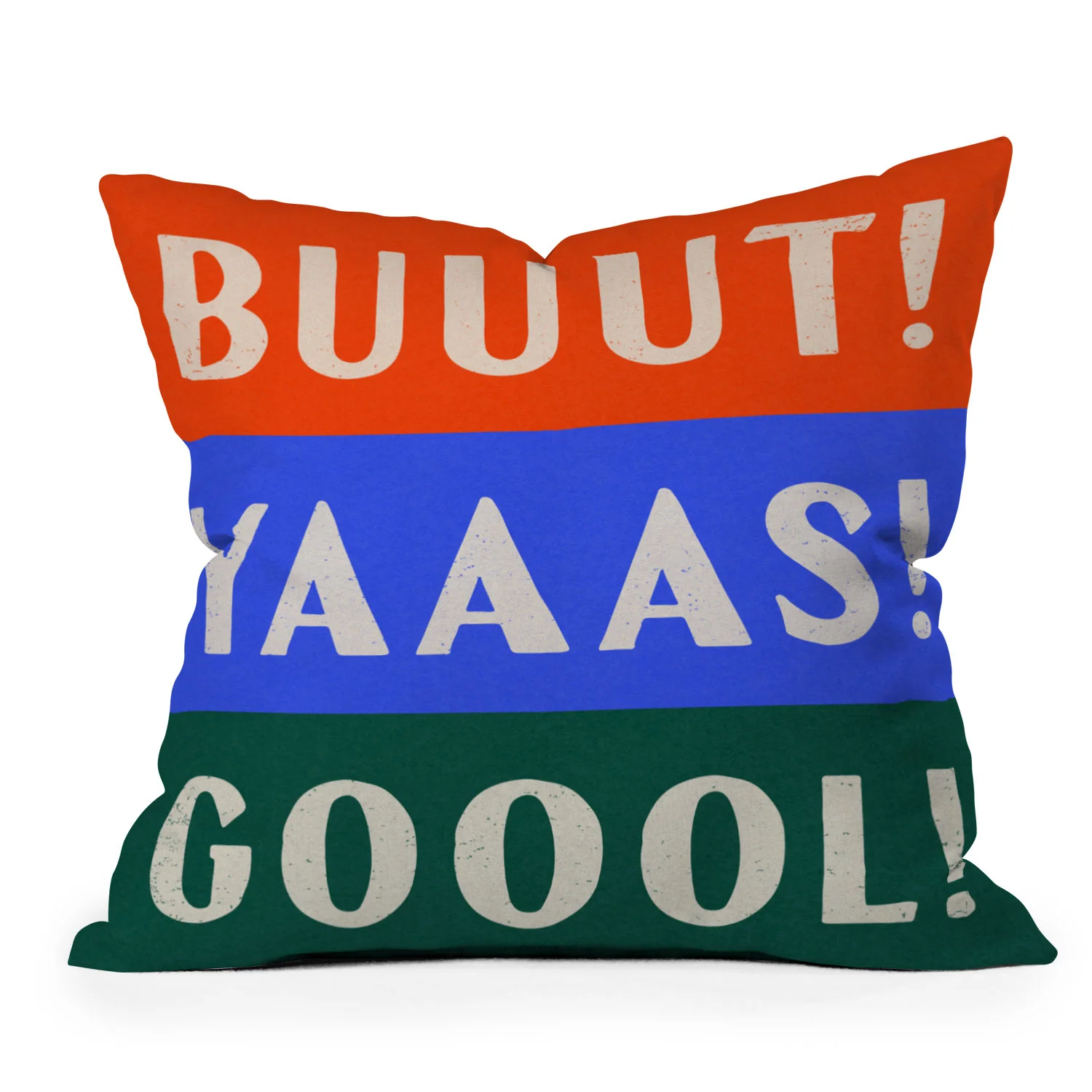 Society6 Design Studio Trilingual Goal Outdoor Throw Pillow - Image 2