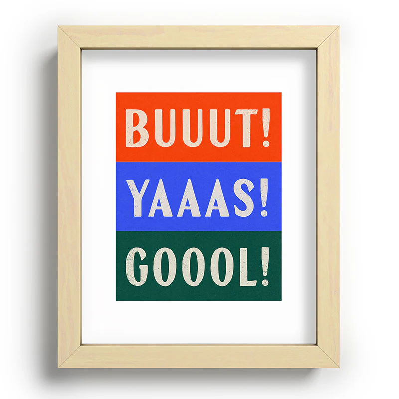 Society6 Design Studio Trilingual Goal Recessed Framing Rectangle - Image 5