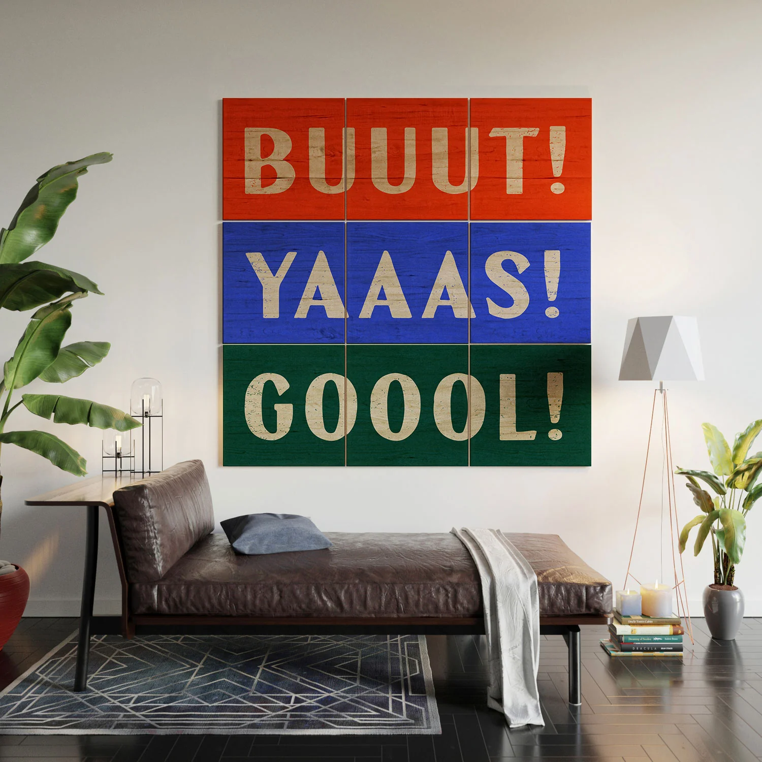 Society6 Design Studio Trilingual Goal Wood Wall Mural - Image 6