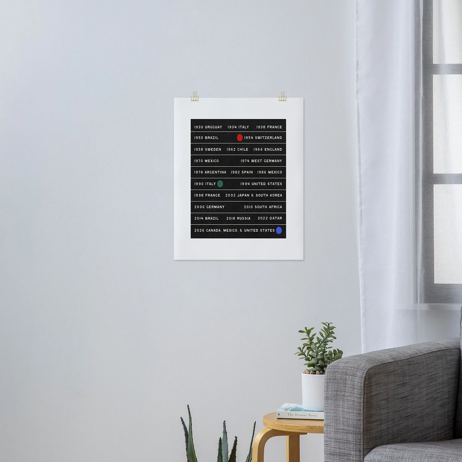 Society6 Design Studio World Cup Since 1930 Art Print - Image 9