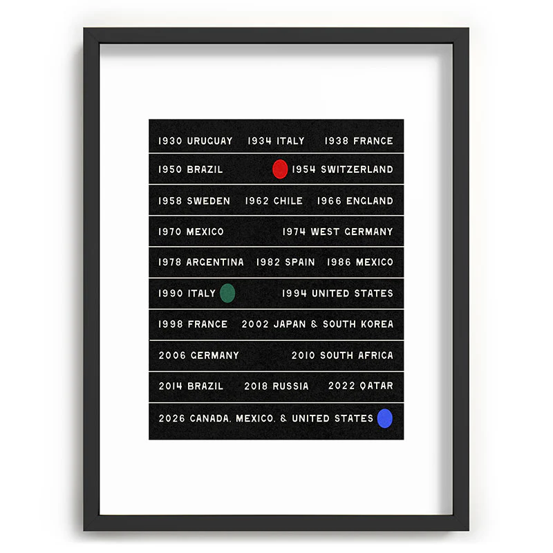 Society6 Design Studio World Cup Since 1930 Recessed Framing Rectangle - Image 17