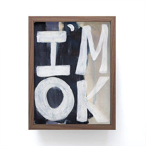 Sophia Buddenhagen I Am Ok Framed Mini Art Print - Image 3