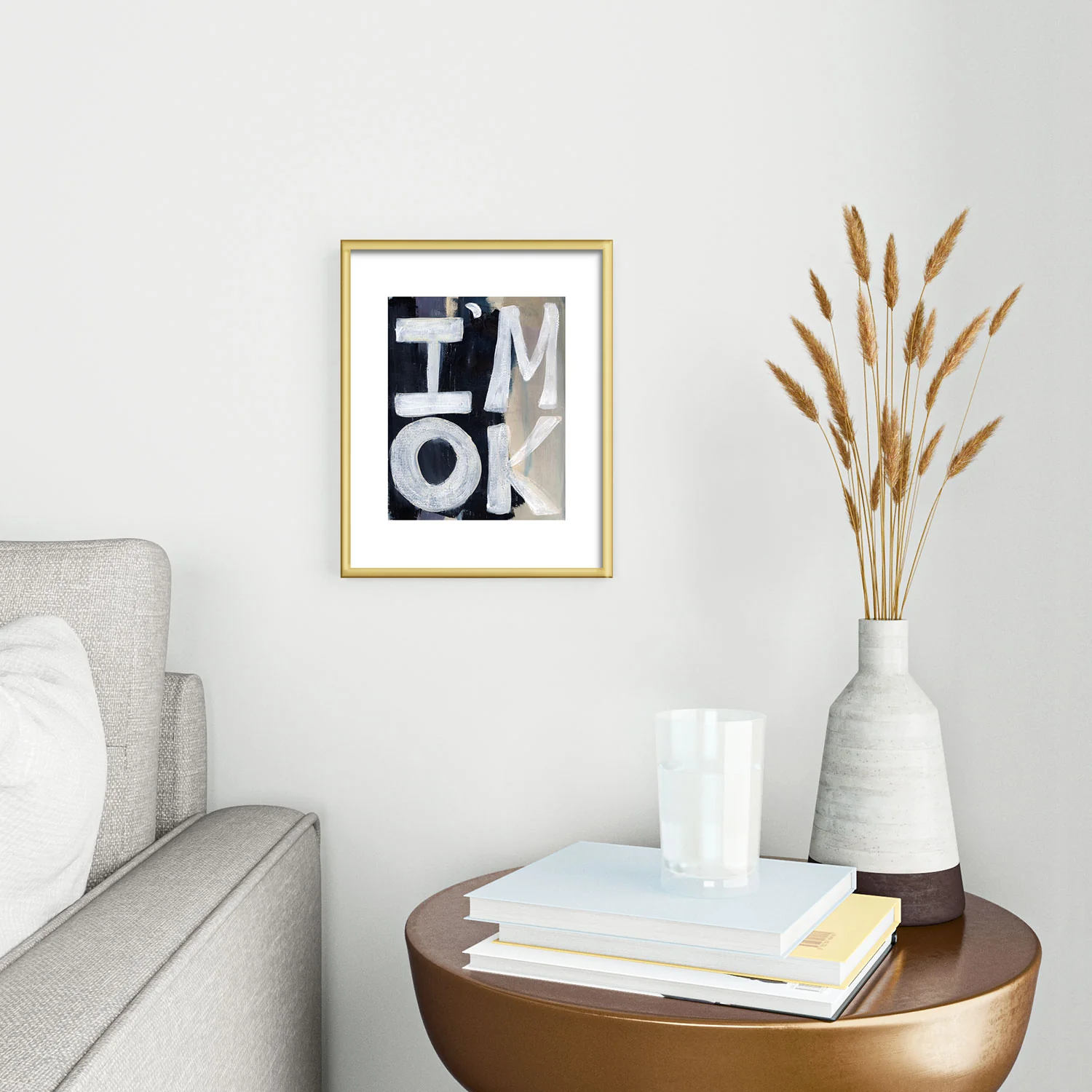 Sophia Buddenhagen I Am Ok Metal Framed Art Print - Image 2