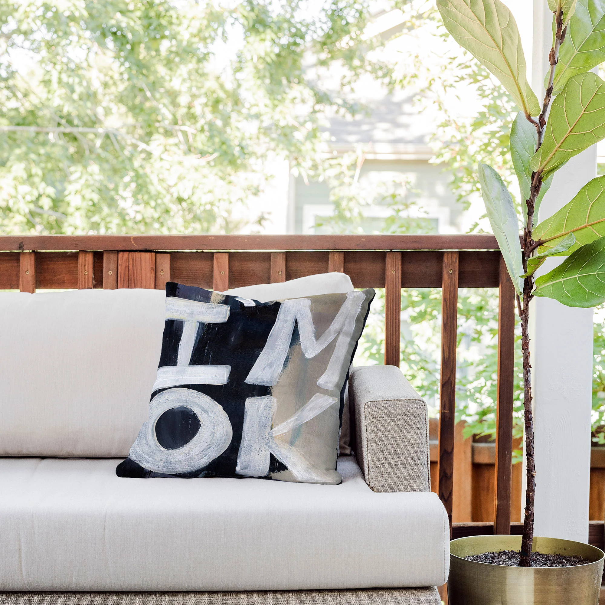 Sophia Buddenhagen I Am Ok Outdoor Throw Pillow - Image 6