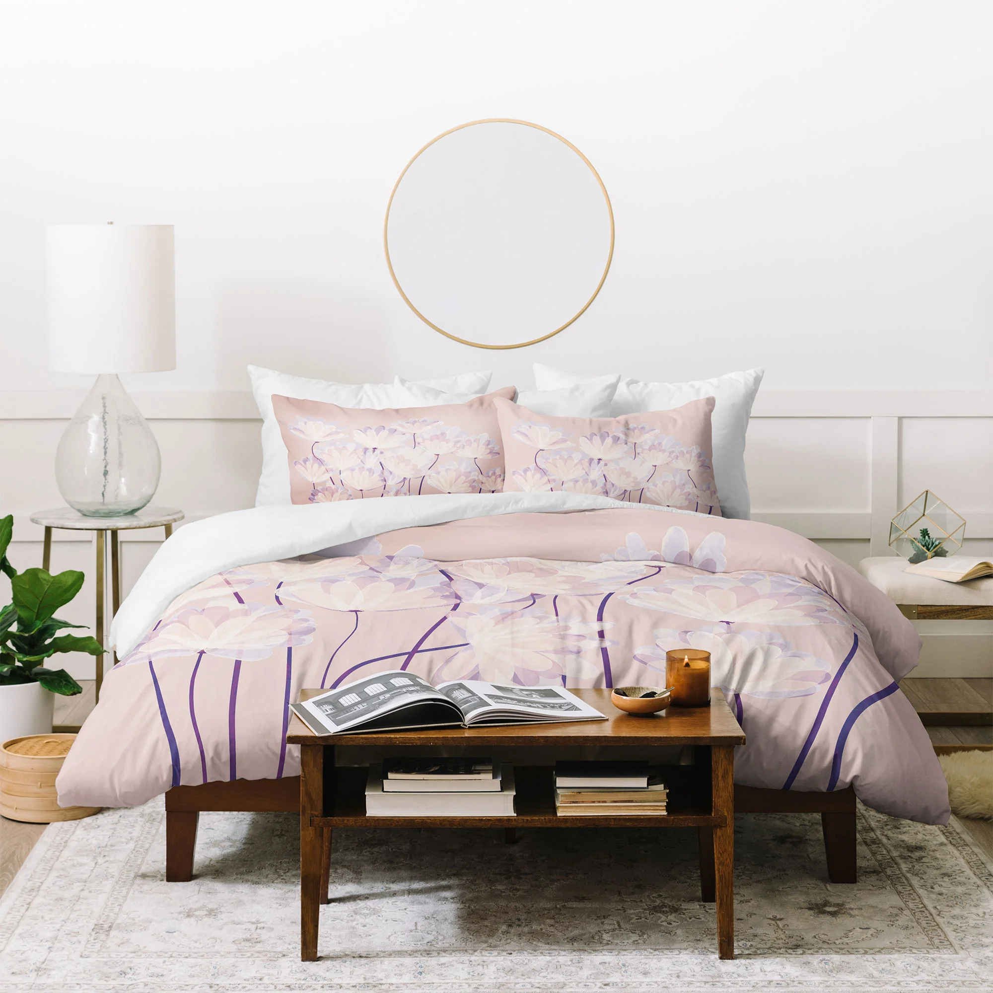 Suneldesigns Delicate Light Pink Abstract Duvet Cover - Image 52