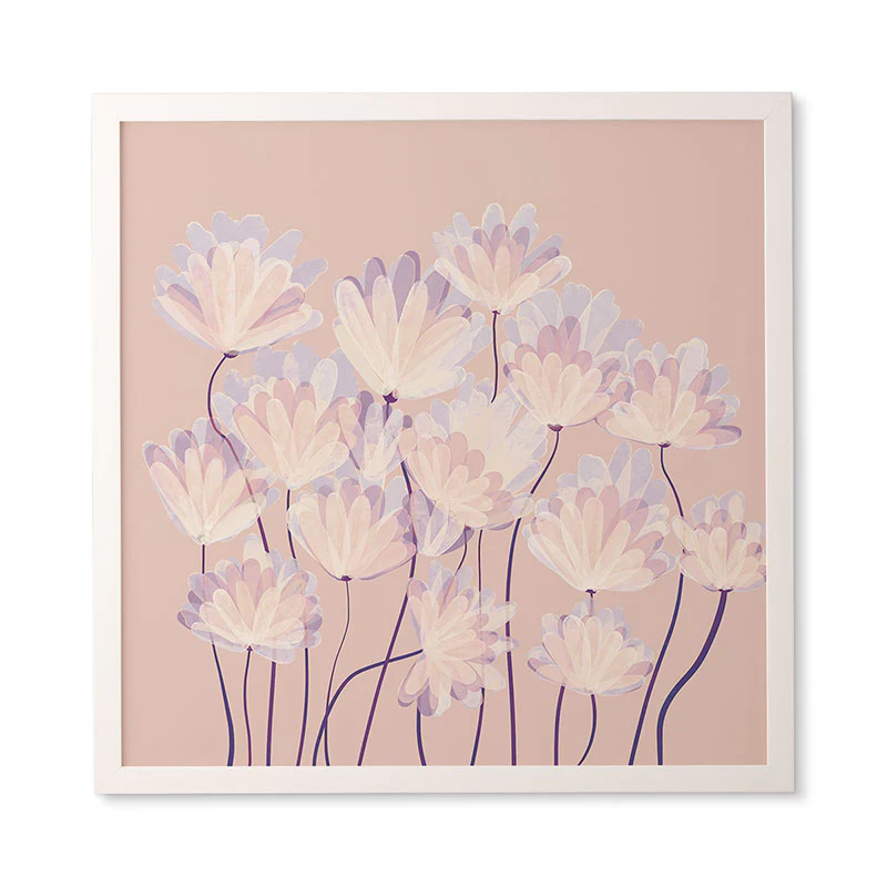 Suneldesigns Delicate Light Pink Abstract Framed Wall Art - Image 17