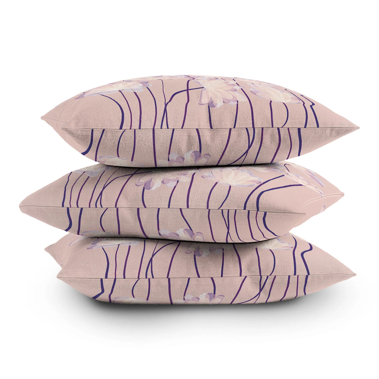 Suneldesigns Delicate Light Pink Abstract Outdoor Throw Pillow - Image 15