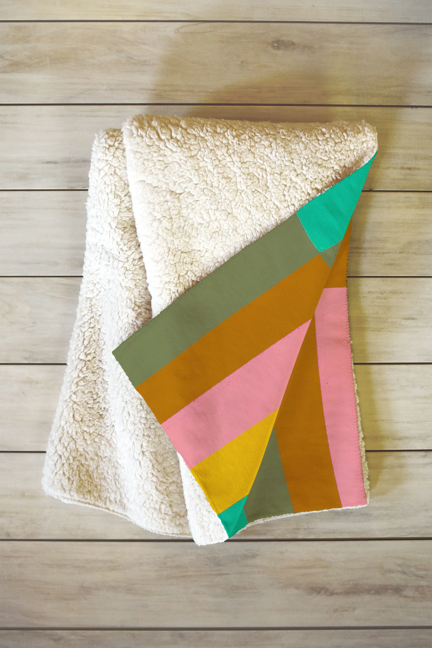 SunshineCanteen Sunset Sage Fleece Throw Blanket - Image 2