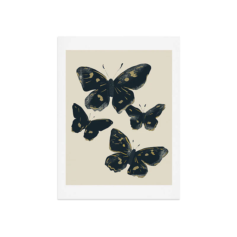 ThingDesign Black Butterflies 2 Art Print - Image 22