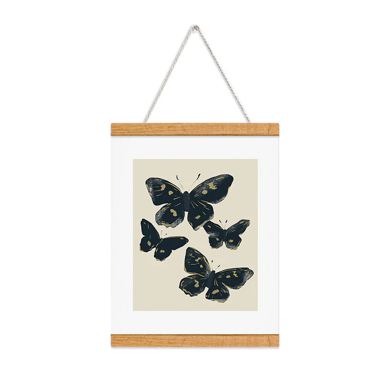 ThingDesign Black Butterflies 2 Art Print - Image 28