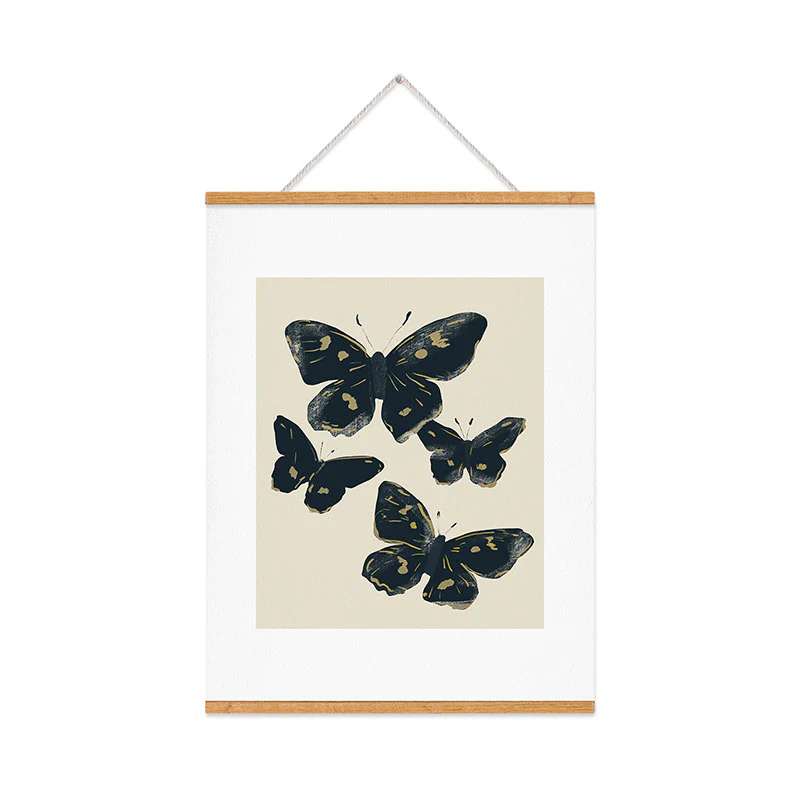 ThingDesign Black Butterflies 2 Art Print - Image 37