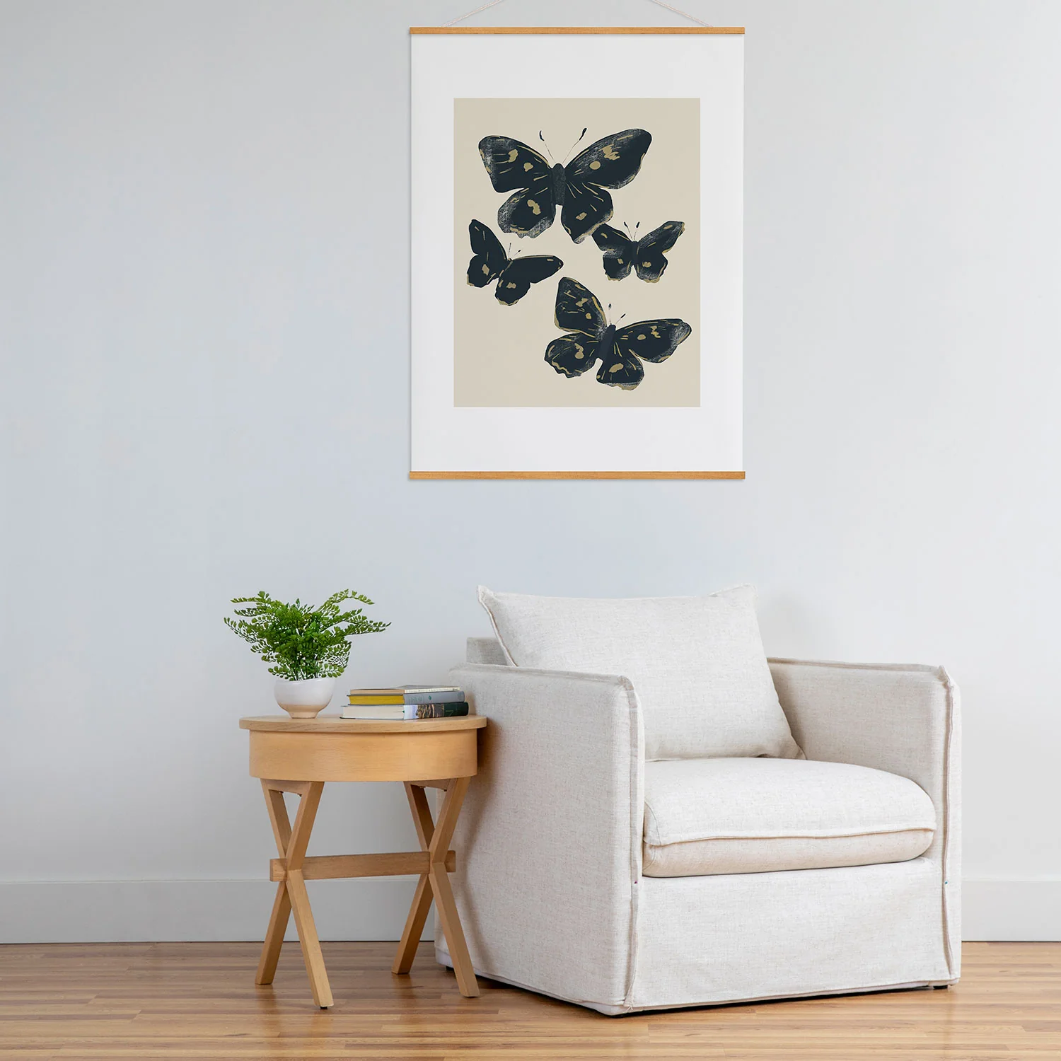 ThingDesign Black Butterflies 2 Art Print - Image 52