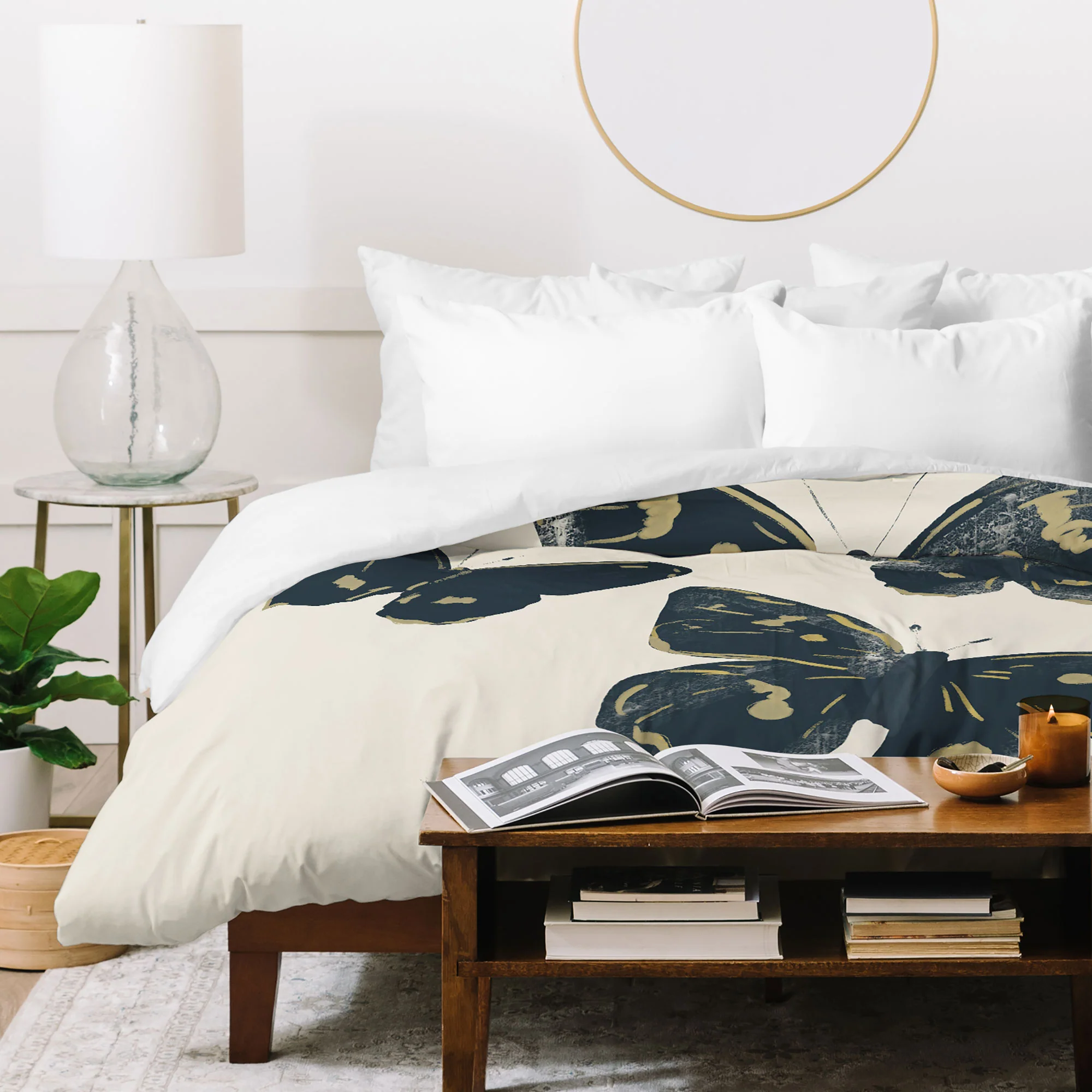 ThingDesign Black Butterflies 2 Duvet Cover - Image 11