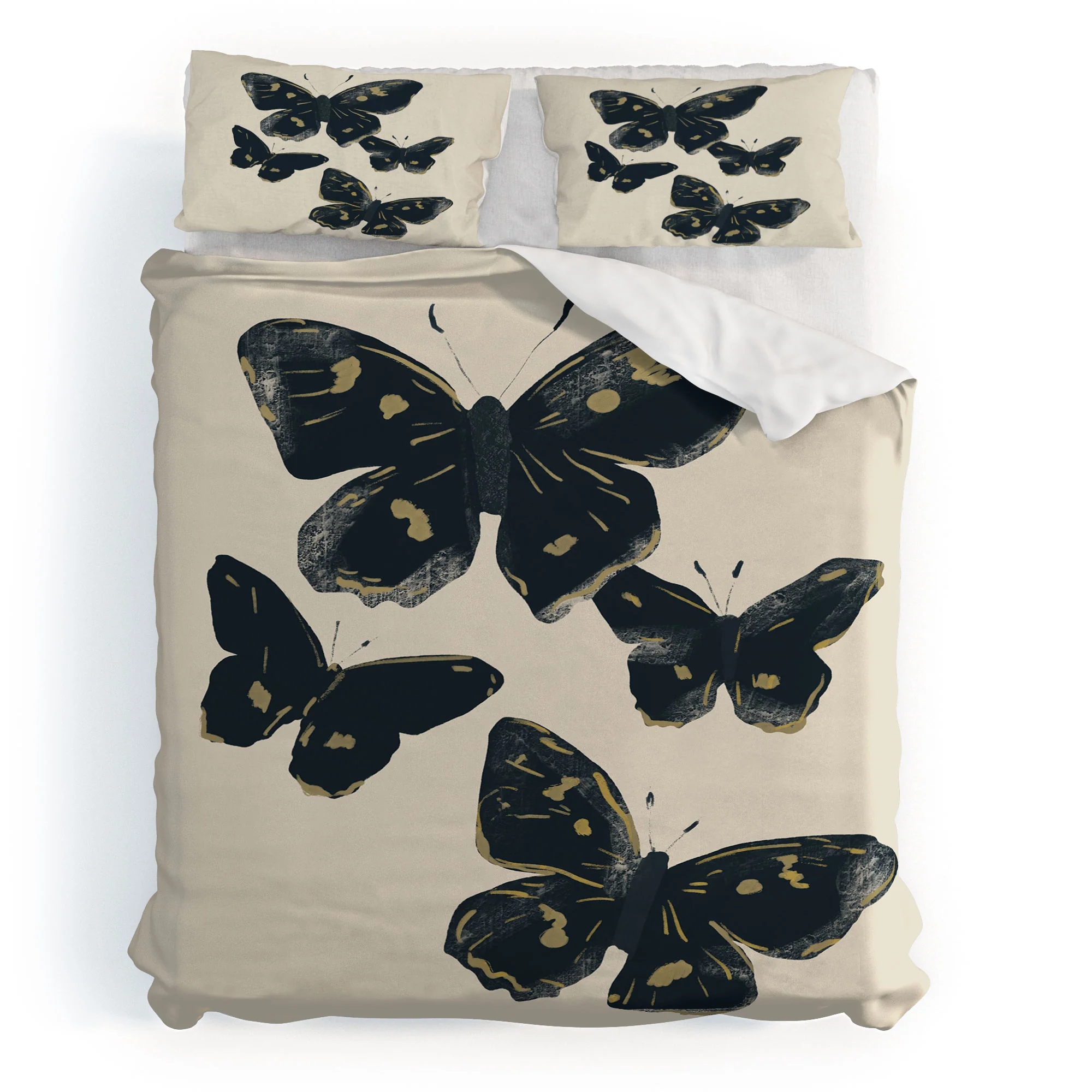 ThingDesign Black Butterflies 2 Duvet Cover - Image 37