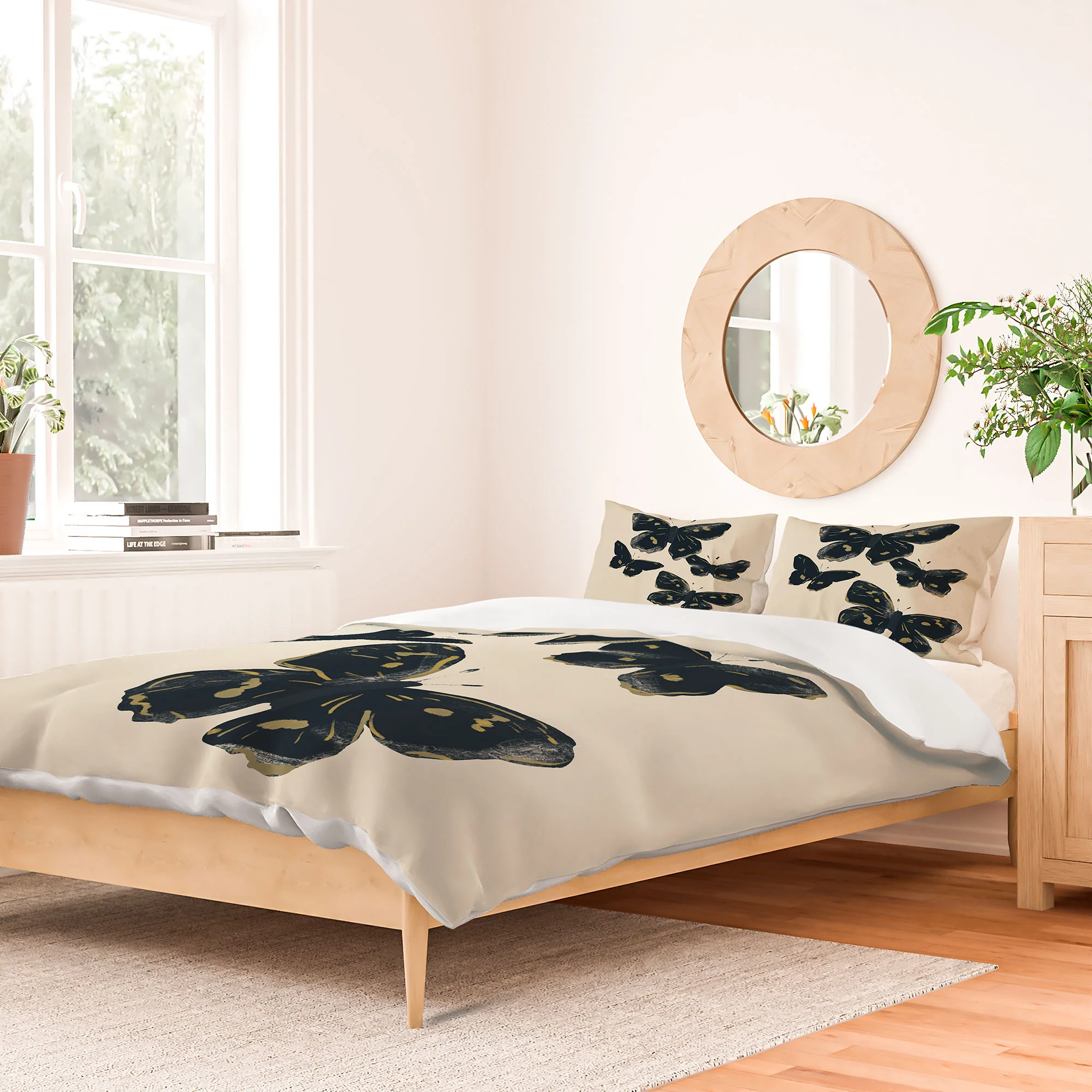 ThingDesign Black Butterflies 2 Duvet Cover - Image 42