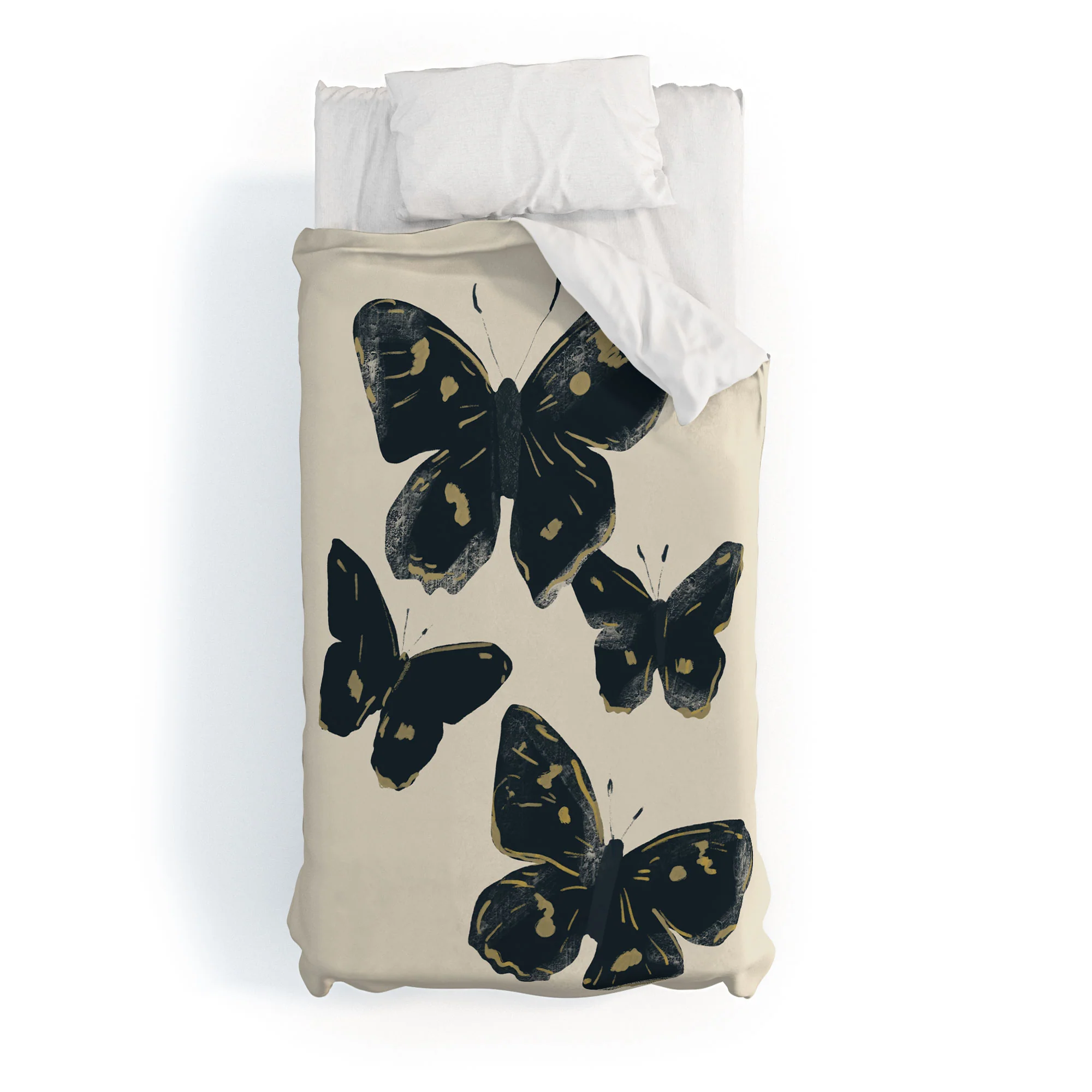 ThingDesign Black Butterflies 2 Duvet Cover - Image 5