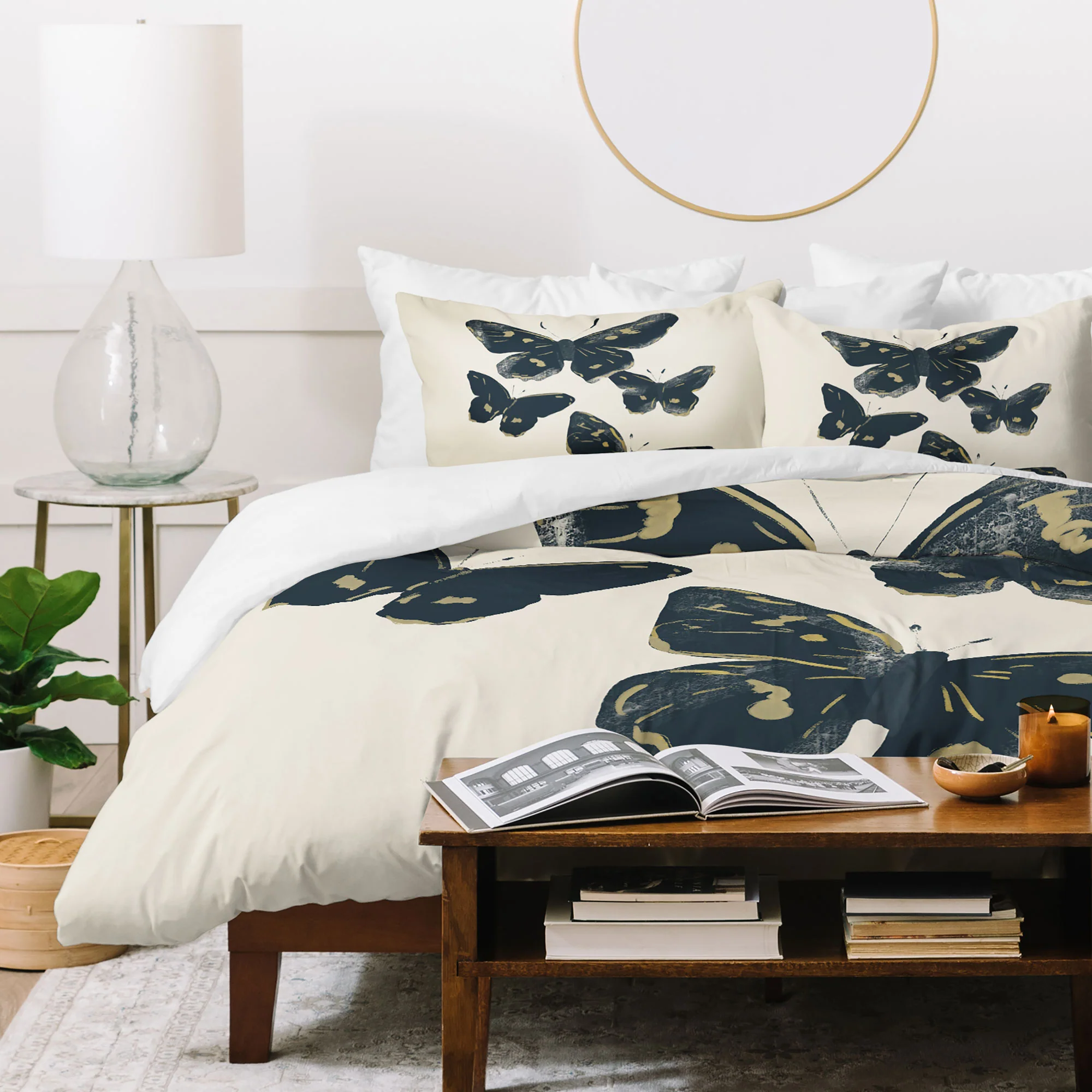 ThingDesign Black Butterflies 2 Duvet Cover - Image 55