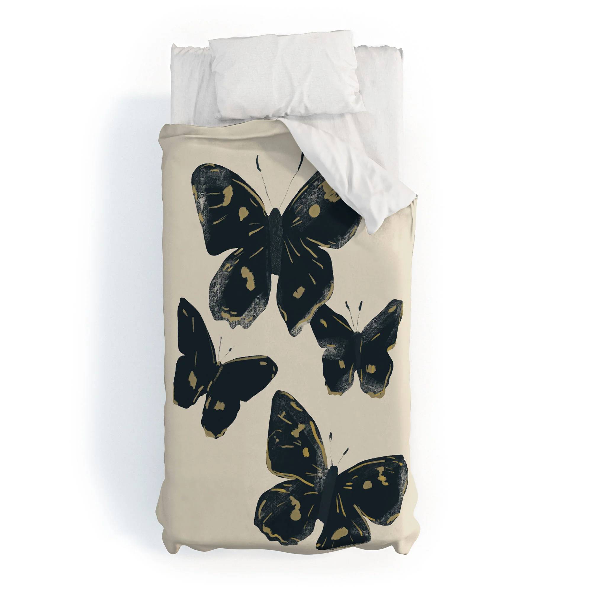 ThingDesign Black Butterflies 2 Duvet Cover - Image 9