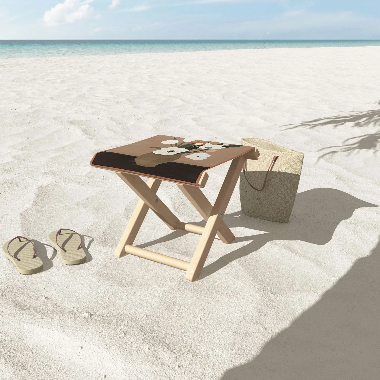 ThingDesign Gently Flowers Folding Stool - Image 3