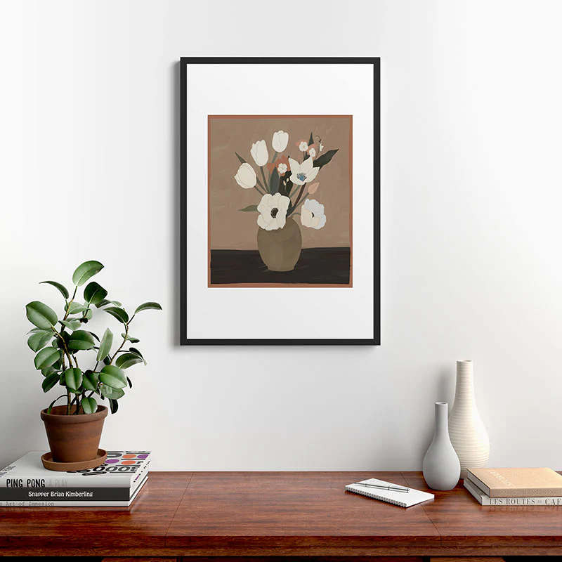 ThingDesign Gently Flowers Framed Art Print - Image 36