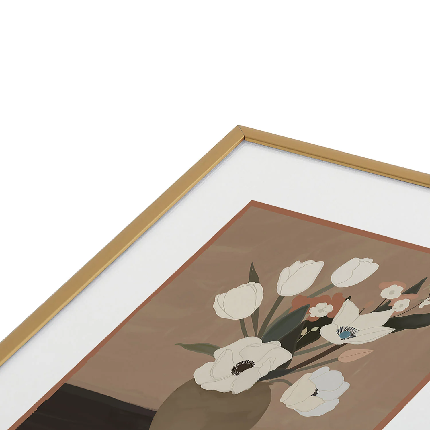 ThingDesign Gently Flowers Metal Framed Art Print - Image 3