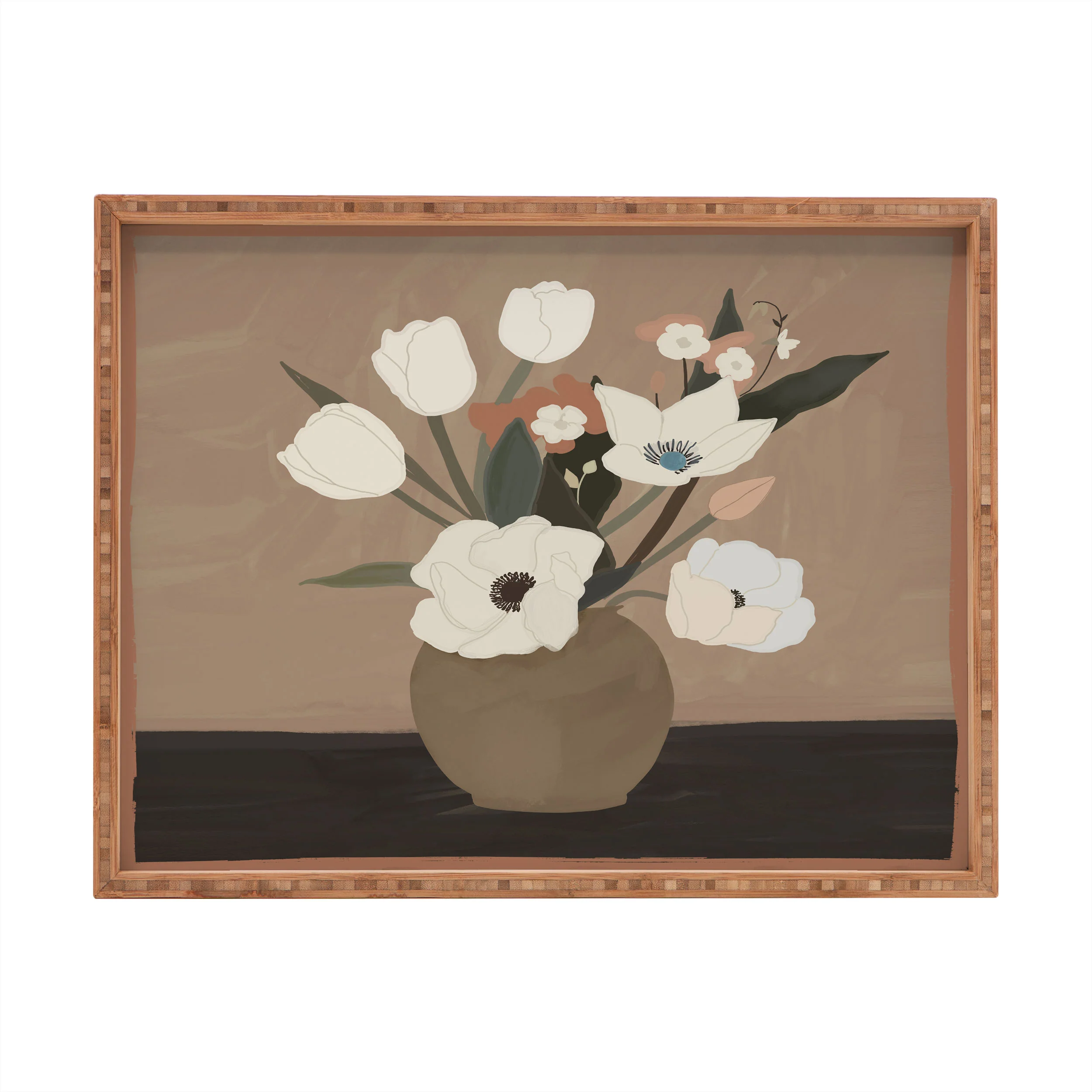 ThingDesign Gently Flowers Rectangular Tray