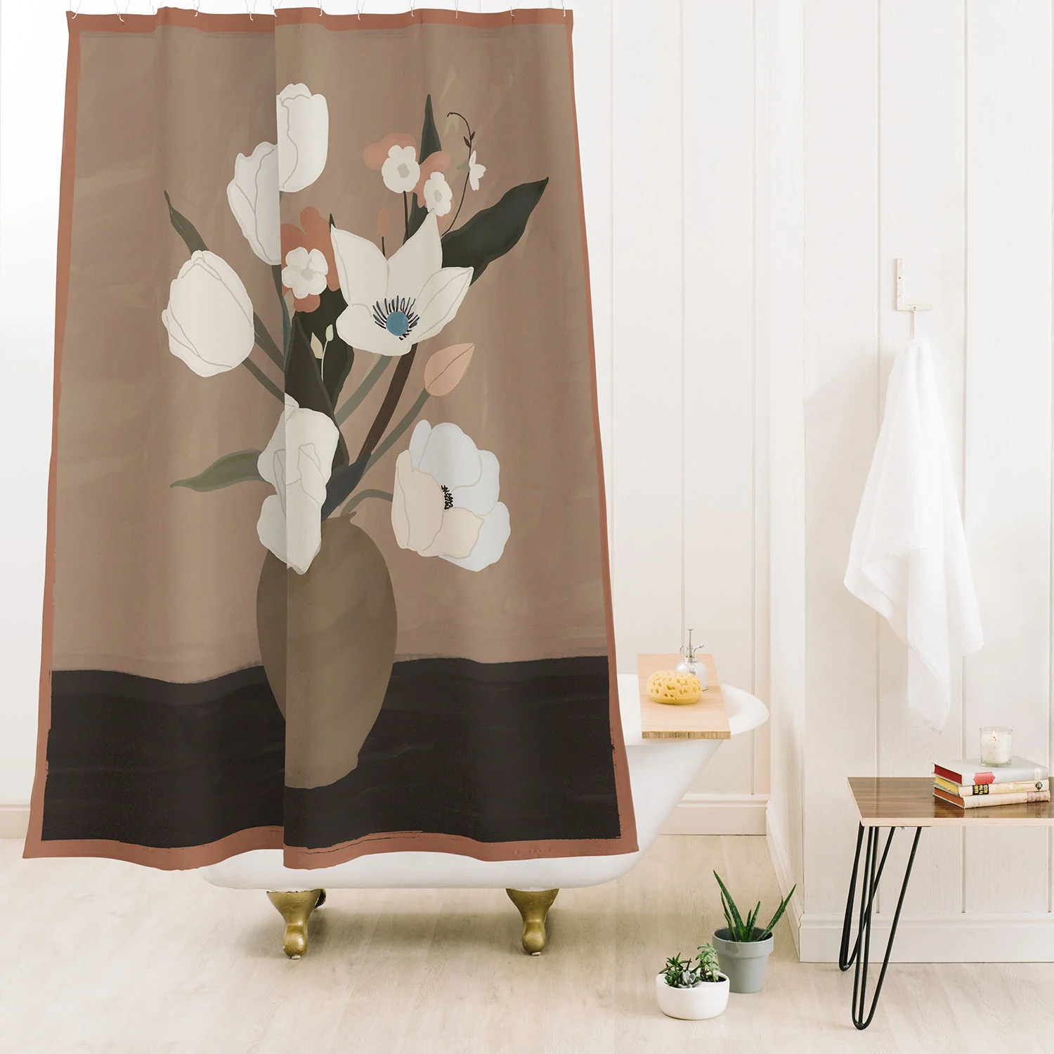ThingDesign Gently Flowers Shower Curtain - Image 2