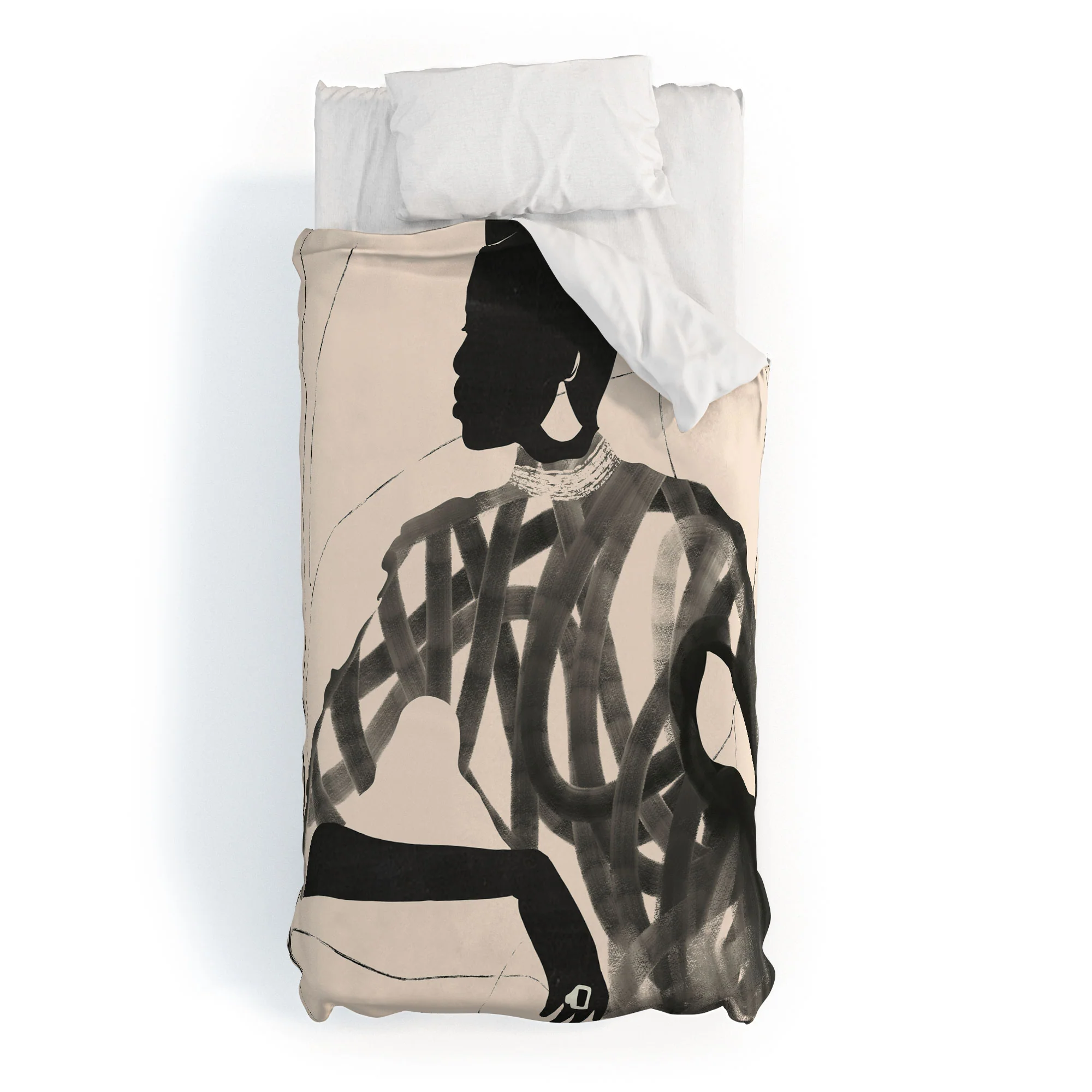 ThingDesign Lady Portrait Duvet Cover - Image 9