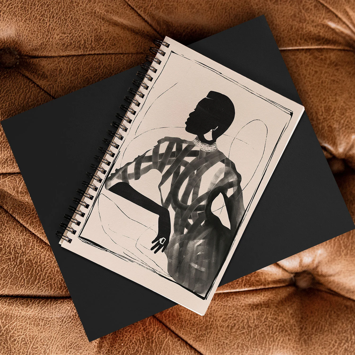 ThingDesign Lady Portrait Spiral Notebook - Image 4