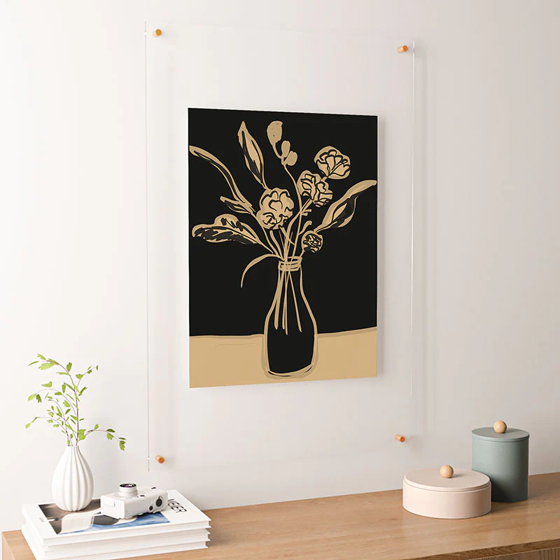 ThingDesign Minimalist Flowers In A Vase 5 Floating Acrylic Print - Image 32