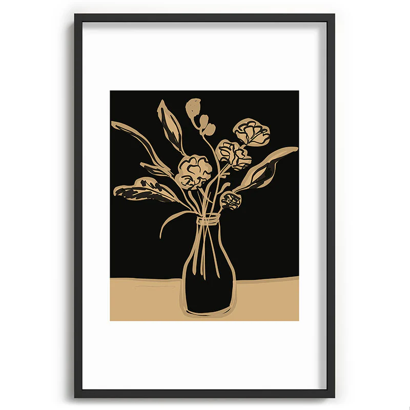 ThingDesign Minimalist Flowers In A Vase 5 Recessed Framing Rectangle - Image 25