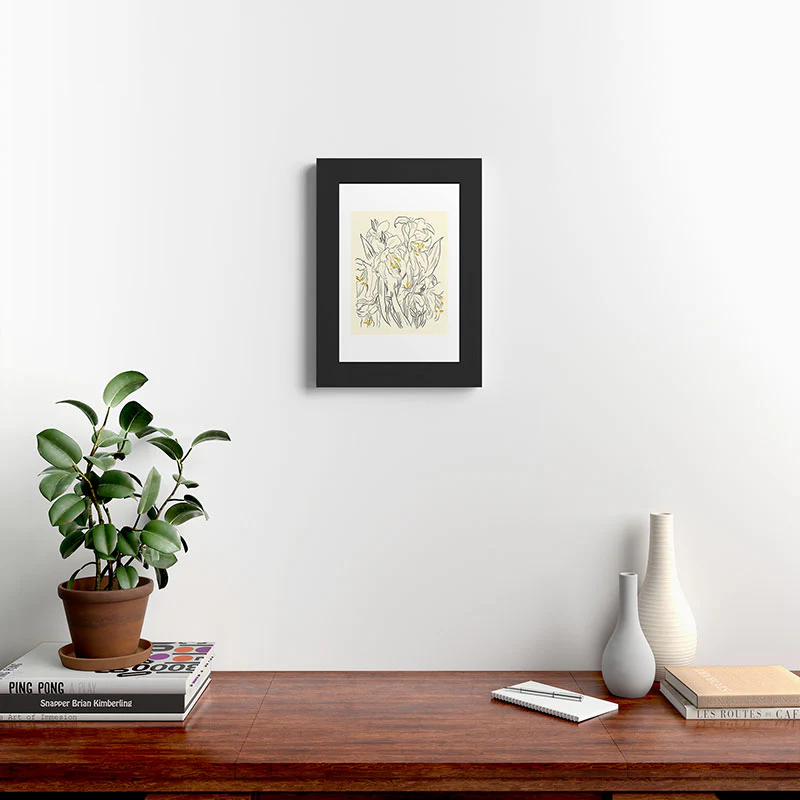 ThingDesign Minimalist Garden flowers Framed Art Print - Image 6