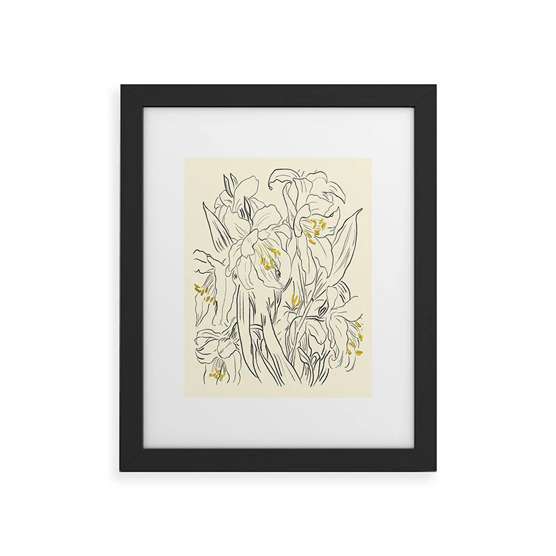 ThingDesign Minimalist Garden flowers Framed Art Print - Image 7