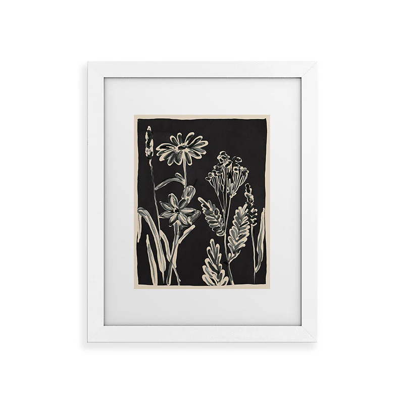 ThingDesign Minimalist wildflowers 3 Framed Art Print - Image 15