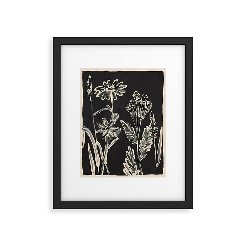 ThingDesign Minimalist wildflowers 3 Framed Art Print - Image 31